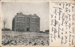 High School Building Postcard