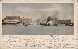 Mouth of Chicago River Postcard