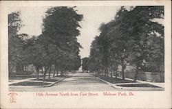 16th Avenue North fromFirst Street Melrose Park, IL Postcard Postcard Postcard