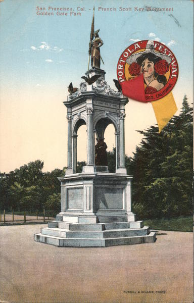 Francis Scott Key Monument, Golden Gate Park San Francisco California