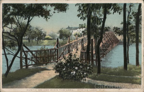 Rustic Bridge Over the Lake Spring Lake New Jersey