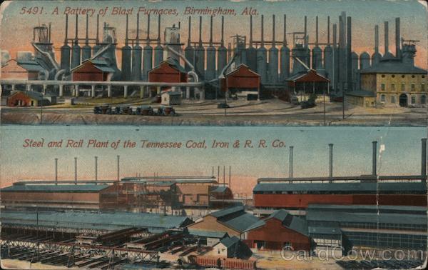 A battery of Blast Furnaces Birmingham Alabama