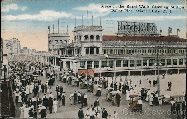 Scene on the Board Walk, Showing Million Dollar Pier Atlantic City New Jersey