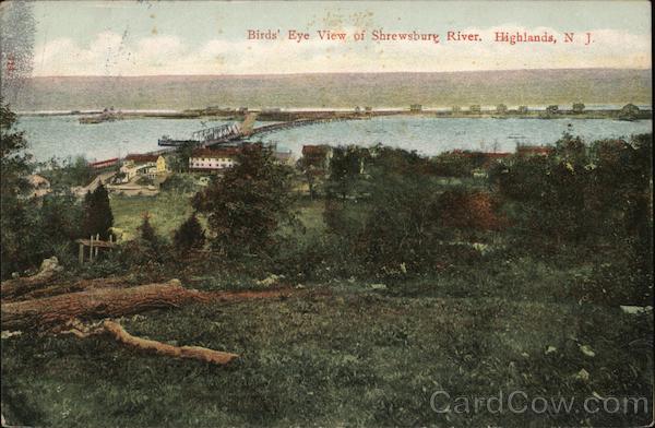 Birds' Eye View of Shrewsburg River Highlands New Jersey