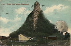 Castle Rock on the Mississippi Postcard