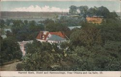 Starved Rock, Hotel and Surroundings, Near Ottawa and La Salle Postcard