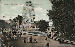 Scene in Al Fresco Park Postcard