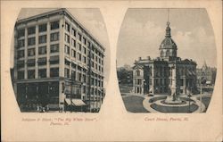 Schipper & Block "The Big White Store" and Court House Postcard
