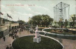 Scene in Al Fresco Park Postcard