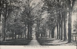 The Park Looking East Woodstock, VT Postcard Postcard Postcard