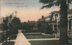 A California Residence Street Postcard
