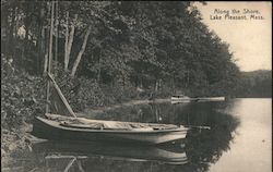 Along The Shore Lake Pleasant, MA Postcard Postcard Postcard