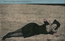 "Come on, the Water is Fine in Jacksonville, Fla." Postcard