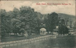 Music Stand, Sweet Chalybeate Springs Jordan Mines, VA Postcard Postcard Postcard