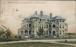 Hospital Building, Iowa Institution, F.M.C. Postcard