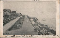 Along the Boardwalk, The Beach, By Night and Day Rehoboth Beach, DE Postcard Postcard Postcard