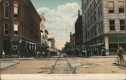 Walnut Street Looking South Muncie, IN Postcard Postcard Postcard