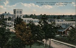 Bird's Eye View of Gospel Trumpet Office and Old Peoples' Home Anderson, IN Postcard Postcard Postcard