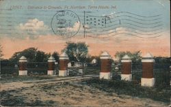Entrance to Grounds, Ft. Harrison Postcard