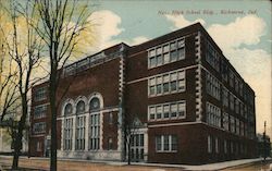 New High School Bldg. Postcard