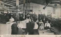 Interior Alexandria Paper Mills Postcard