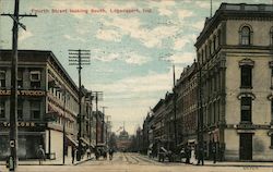 Fourth Street Looking South Logansport, IN Postcard Postcard Postcard