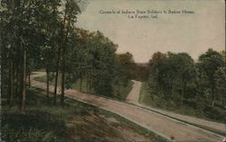 Grounds of Indiana State Soliders & Sailors Home Postcard