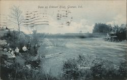 Dam on Elkhart River Goshen, IN Postcard Postcard Postcard