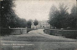 Entrance to Reid Memorial Hospital Postcard