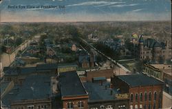 Bird's Eye View of Frankfort, Ind. Postcard