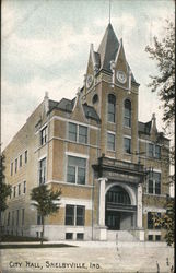 View of City Hall Shelbyville, IN Postcard Postcard Postcard