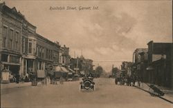 Randolph Street Garrett, IN Postcard Postcard Postcard