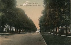 South Michigan St., Looking North Plymouth, IN Postcard Postcard Postcard