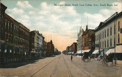 Michigan Street, South from Colfax Ave. Postcard