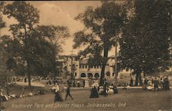 Riverside Park and Shelter House Postcard