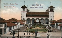 The New Garden Pier, Keith's New Theatre Atlantic City, NJ Postcard Postcard Postcard