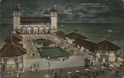 Garden Pier Night Postcard