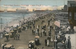 Rolling Chair Parade on Boardwalk Postcard