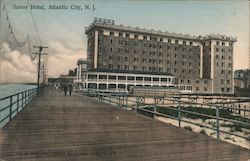 Savoy Hotel Atlantic City, NJ Postcard Postcard Postcard