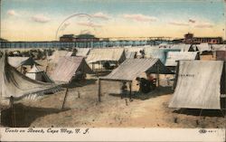 Tents on Beach Postcard