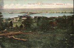 Birds' Eye View of Shrewsburg River Postcard