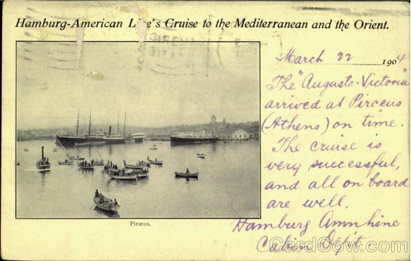 Piraeus Hamburg-American Line Boats, Ships