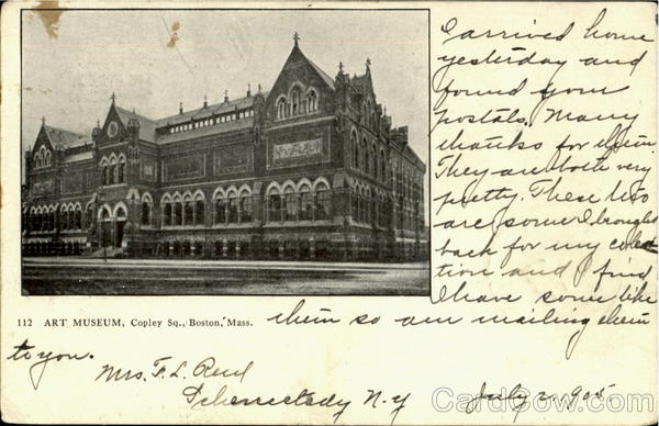 Art Museum, Copley Sq Boston Massachusetts