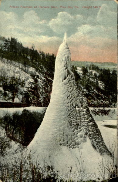 Frozen Fountain At Parkers Glen Pennsylvania