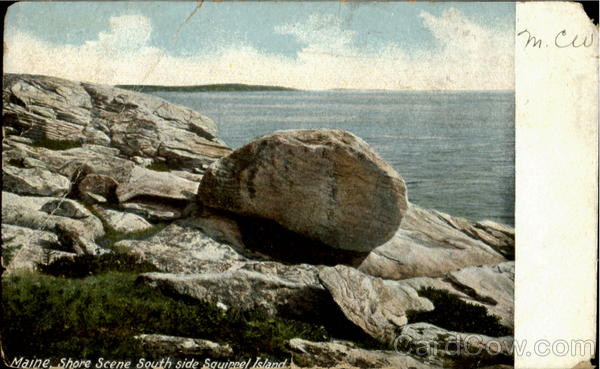 Maine Shore Scene Squirrel Island
