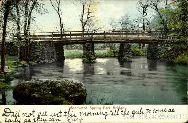 Woodward Spring Park Bridge Taunton Massachusetts