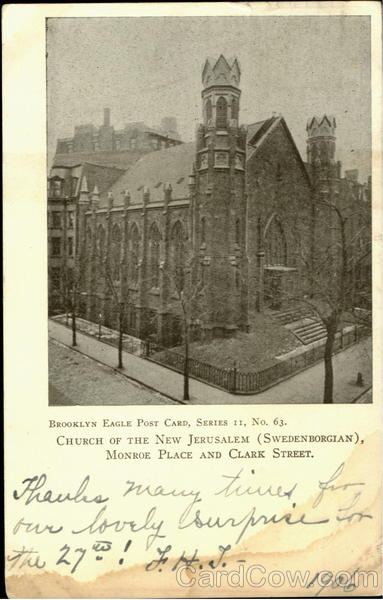Church Of The New Jerusalem, Clark Street New York City