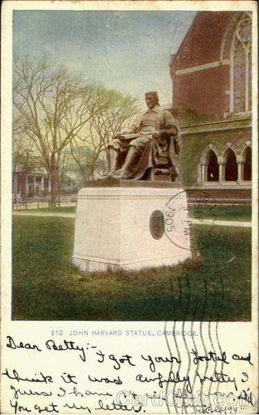 John Harvard Statue Cambridge Massachusetts