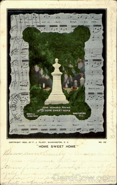John Howard Payne Of Home Sweet Home Washington District of Columbia