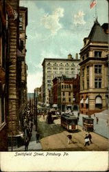 Smithfield Street Pittsburgh, PA Postcard Postcard